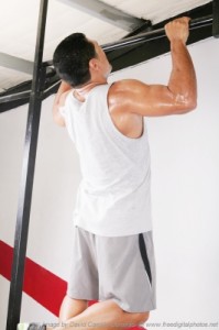 Man doing pull-ups