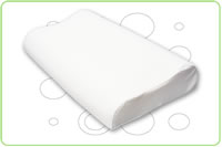 Profiled memory foam pillow